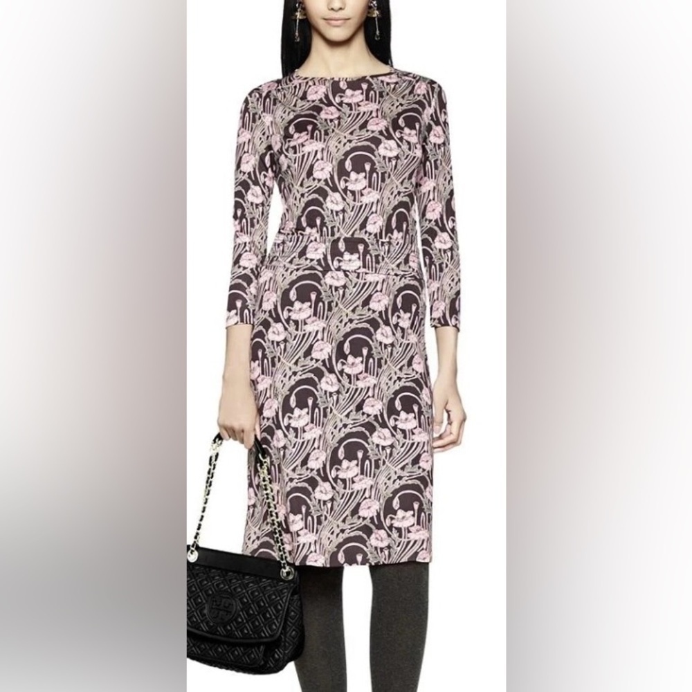 Tory Burch Dagny Silk Jersey Dress Sz L